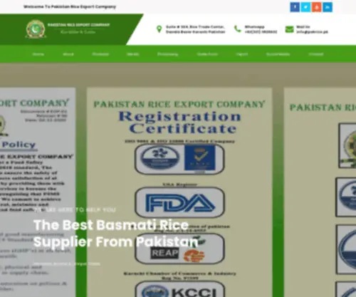 Pakrice.pk(Pakistan Rice Exporter Company) Screenshot