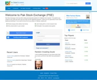 Pakstockexchange.com(Pakistan Stock Exchange) Screenshot