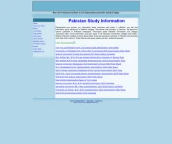 Pakstudyinfo.com(Pakistani Study Education Admission Information) Screenshot