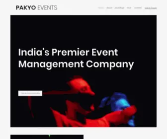 Pakyoevents.com(India's Premier Event Management Company) Screenshot