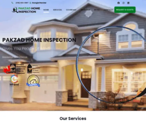 PakZadhomeinspection.com(Pakzad Home Inspection) Screenshot