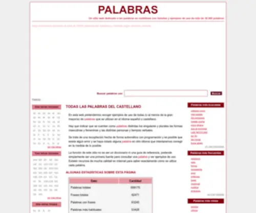 Palabras.com.es(Palabras en Castellano) Screenshot