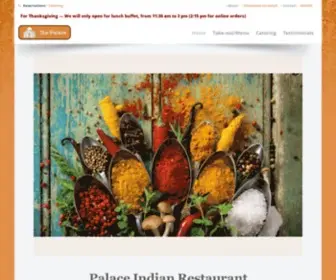 Palaceindiancuisine.com(Palace Indian Restaurant) Screenshot