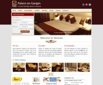 Palaceonganges.com(Hotels in Varanasi near Railway Station & Kashi Vishwanath Temple) Screenshot