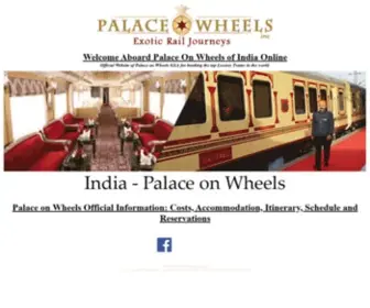 Palaceonwheels.net(Official Website of the Palace on Wheels Reservations GSA site) Screenshot