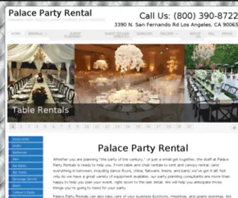 Palacepartyrent.com(Los Angeles Premier Party Rental Company) Screenshot