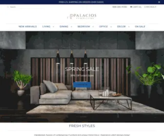 Palaciosfurniture.com(Modern Furniture and Décor) Screenshot