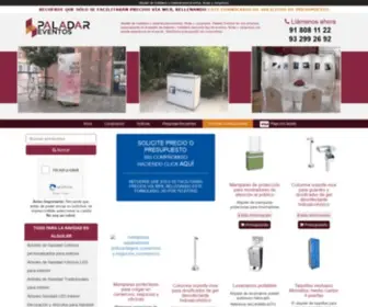 Paladareventos.com(Alquiler de mobiliario y material para eventos) Screenshot