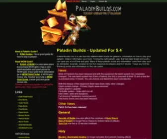 Paladinbuilds.com(Top paladin builds listed for holy builds) Screenshot