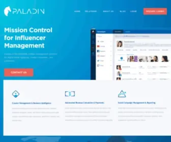 Paladinsoftware.com(Management Tools for MCNs & Influencer Networks I Paladin Software) Screenshot