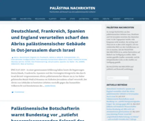 Palaestina-Nachrichten.de(Palästina Nachrichten) Screenshot