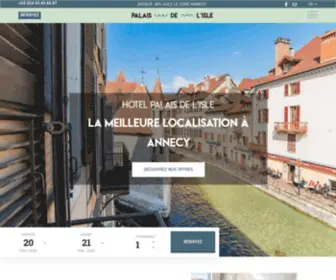 Palaisannecy.com(Hôtel Palais de l’isle Annecy) Screenshot