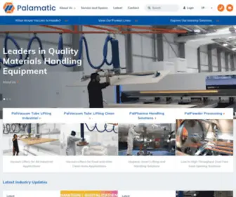 Palamatic.com(Leaders In Materials Handling Equipment & Vacuum Lifters) Screenshot