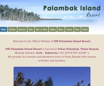 Palambakislandresort.com(MB Palambak Island Resort Official Website) Screenshot