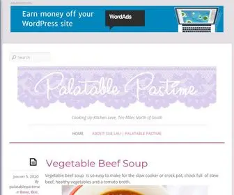 Palatablepastime.com(Cooking Up Kitchen Love) Screenshot