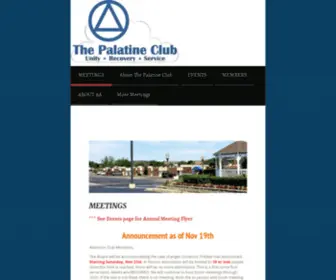 Palatineclub.org(Last schedule update 1/14/22 IN) Screenshot