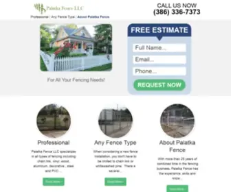 Palatkafence.com(Palatka Fence Company) Screenshot