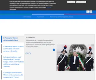 Palazzochigi.it(Governo Italiano Presidenza del Consiglio dei Ministri) Screenshot