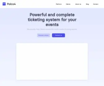 Palco4.com(Powerful and complete ticketing system for your events) Screenshot