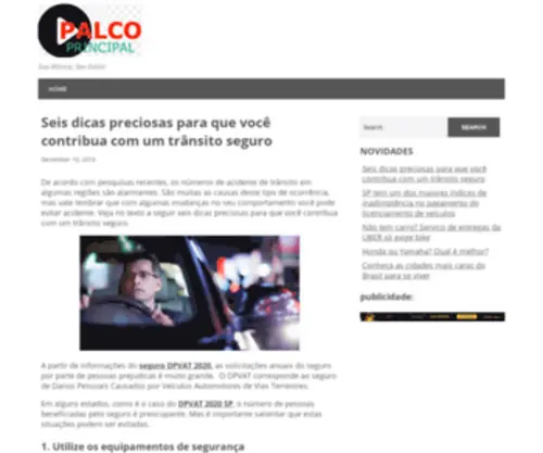 Palcoprincipal.com.br(Palco Principal BRASIL) Screenshot