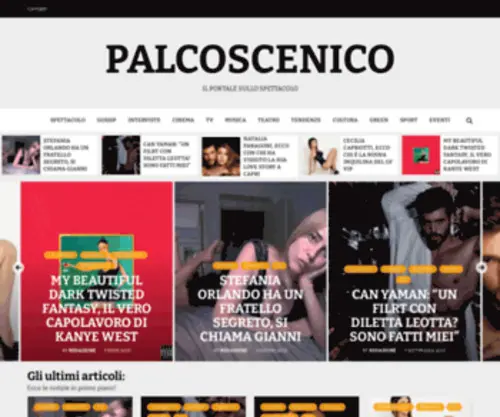 Palcoweb.net(Il portale sullo spettacolo) Screenshot
