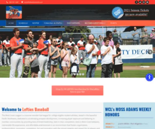 Paleftiesbaseball.com(Port Angeles Lefties Baseball) Screenshot