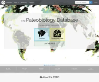 Paleobiodb.org(The Paleobiology Database) Screenshot