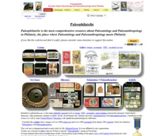 Paleophilatelie.eu(The place where Paleontology and Paleoanthropology meets Philately) Screenshot