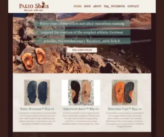 Paleoshoes.com(Barefoot...with sole® Paleo Shoes) Screenshot