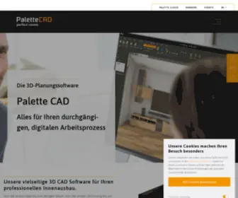 Palettecad.com(Palette CAD: 3D CAD Software für Ihren digitalen Innenausbau) Screenshot