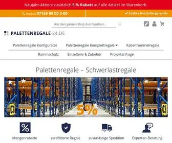 Palettenregale-24.de(Palettenregale von Profis für Profis) Screenshot