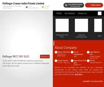 Palfingercranesindia.in(Palfinger Cranes India Private Limited) Screenshot