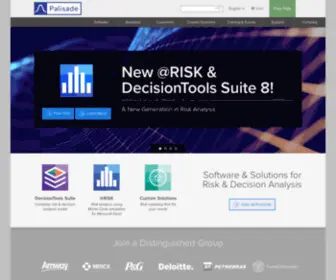 Palisade-Europe.com(Maker of Risk & Decision Analysis Software using Monte Carlo Simulation) Screenshot