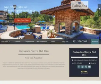 Palisadesapartmenthomes.com(Corona, CA Apartments) Screenshot