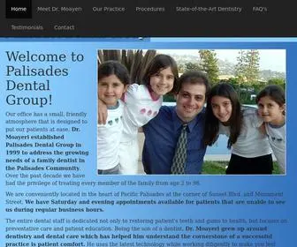 Palisadesdentalgroup.com(Index Palisades Dental Group) Screenshot