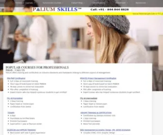 Paliumskills.com(Training Institute for Professionals to advance their career) Screenshot