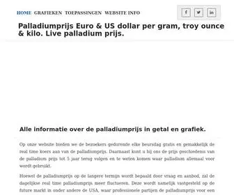 Palladiumprijs.eu(Palladiumprijs euro kilo Palladiumkoers $ gram ounce Palladium prijs) Screenshot