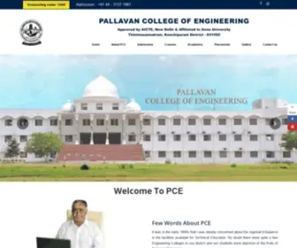 Pallavan.edu.in(Pallavan College of Engineering) Screenshot