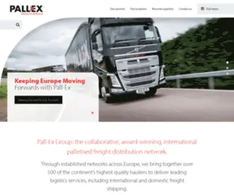 Pallex.com(International Leaders in Palletised Freight) Screenshot