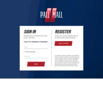 Pallmallusa.com(Pall Mall) Screenshot
