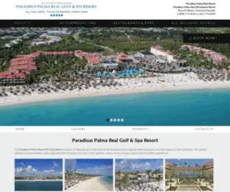 Palmarealresort.com(Paradisus Palma Real Resort) Screenshot