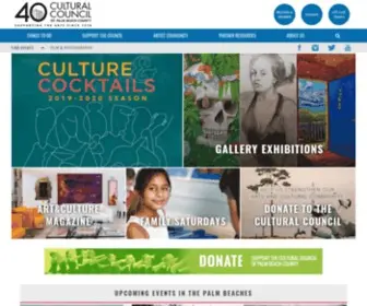Palmbeachculture.com(Cultural Council for Palm Beach County) Screenshot