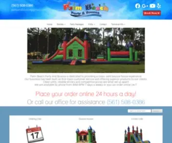 Palmbeachpartyandbounce.com(Palm Beach Party And Bounce) Screenshot