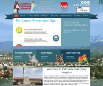 Palmdalevet.com(Veterinarian & Animal Hospital in Palmdale) Screenshot