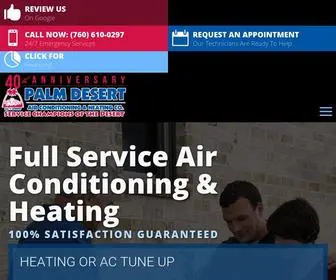 Palmdesertac.com(Palm Desert Air Conditioning and Heating Co) Screenshot