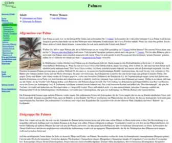 Palmeninfo.de(Anzucht, Pflege und Kultur von Palmen vieler Arten) Screenshot
