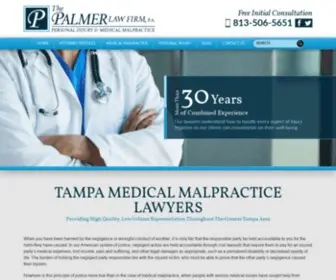 Palmerinjurylaw.com(Tampa medical malpractice lawyers at Palmer) Screenshot