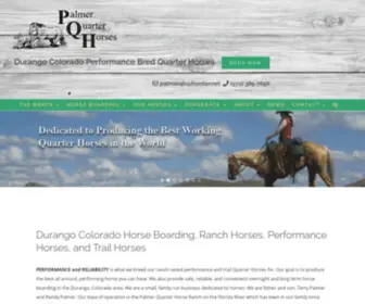 Palmerquarterhorses.com(Durango Colorado Performance Bred Quarter Horses) Screenshot