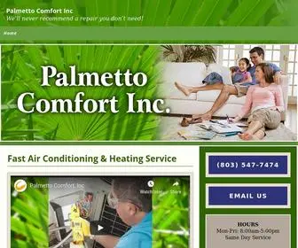 Palmettocomfortsc.com(Air Conditioning & Heating) Screenshot