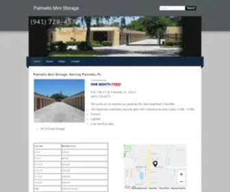 Palmettomini.com(Palmetto Mini Storage) Screenshot